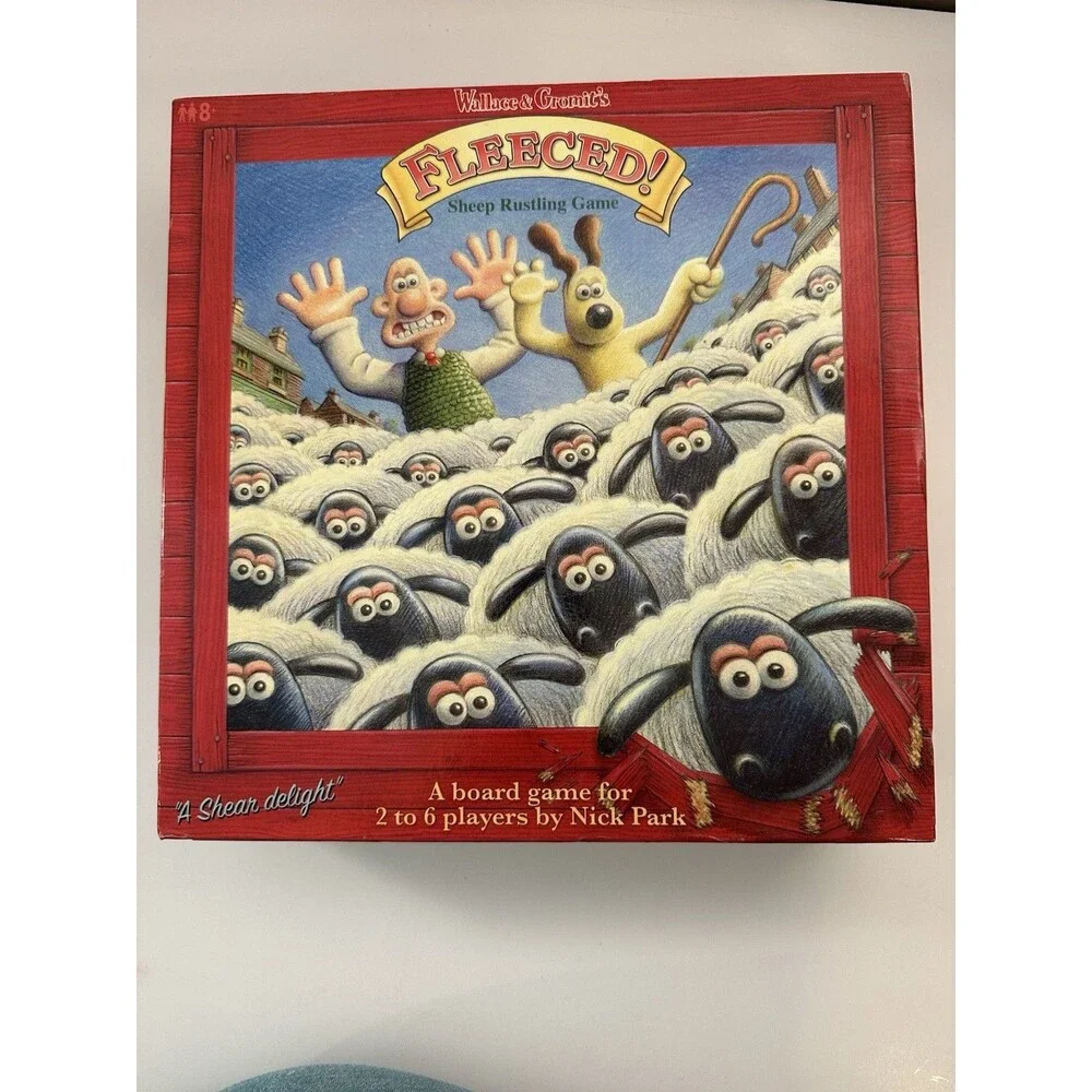 Wallace & Gromit's Fleeced Game Sheep Rustling Board Game Missing One Whistle